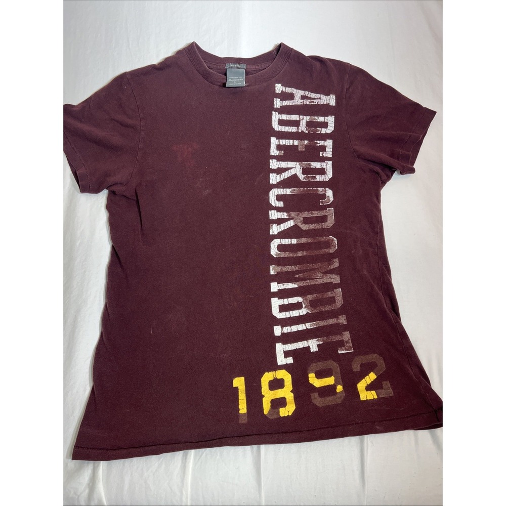 Abercrombie & Fitch Red Vintage Y2K Tee Shirt Muscle Shirt Maroon Large